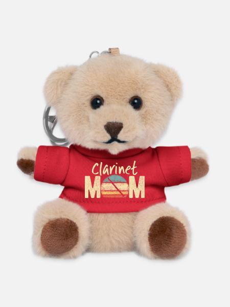 Clarinette Maman Rétro Vintage Marching Band Design - Porte-clés ourson - rouge