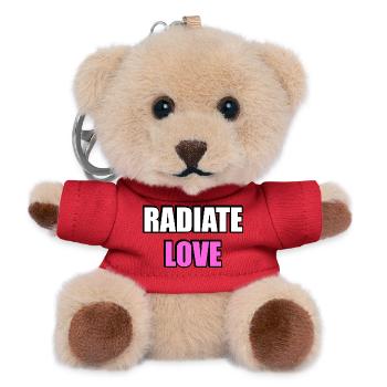 Radiate Love Bold Typography - Teddy Keyring - red - Front