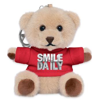 Smile daily – Monumental calendar letters - Teddy Keyring - red - Front