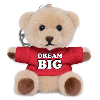 Dream Big Bold Typografie - Teddy Schlüsselanhänger - Rot - Vorne