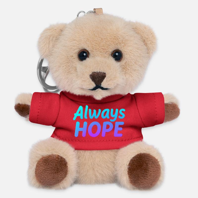ALWAYS HOPE - Teddy Keyring - red