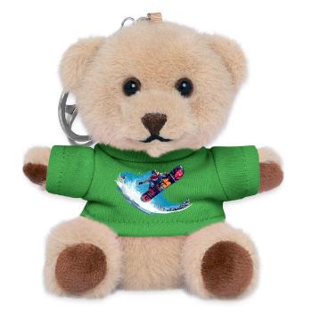 Snowboard - Teddy Schlüsselanhänger - Grün - Vorne