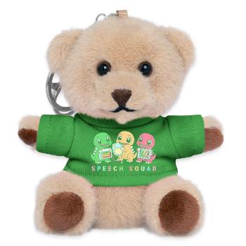 Speech therapist, speech therapist, speech therapy - Teddy Keyring - green - Front