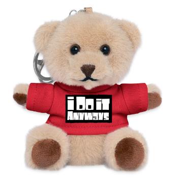 i do it anyways - Teddy Keyring - red - Front