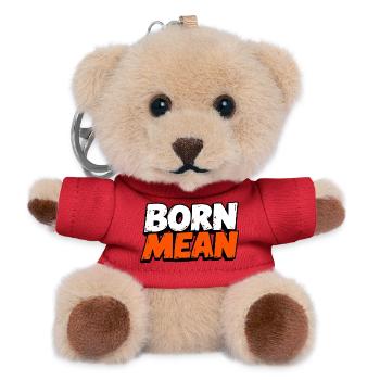 Born Mean – Distressed Text Design - Teddy Schlüsselanhänger - Rot - Vorne