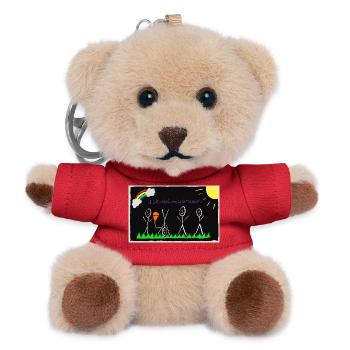 Festival Bild im Kinderstyle Bier - Teddy Schlüsselanhänger - Rot - Vorne
