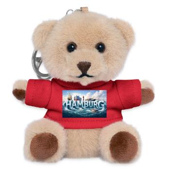Hamburg Waves at the harbour - Teddy Keyring - red - Front