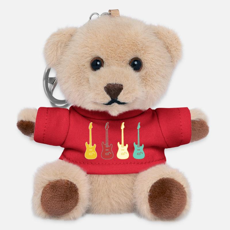 Pop Guitars - Teddy Keyring - red