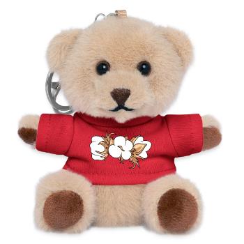 Coton en floraison - Porte-clés ourson - rouge - Devant