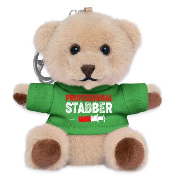 Phlebotomist Nurse Nurse Blood Sampling - Teddy Keyring - green - Front