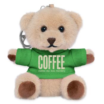 Le café me rend moins meurtrier - Porte-clés ourson - vert - Devant