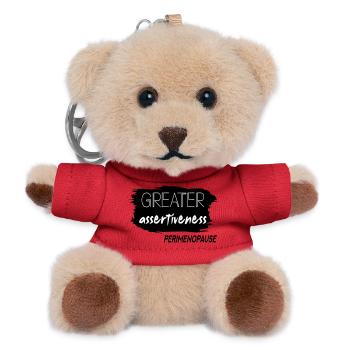 Größere Durchsetzungsfähigkeit in der Perimenopause - Teddy Schlüsselanhänger - Rot - Vorne