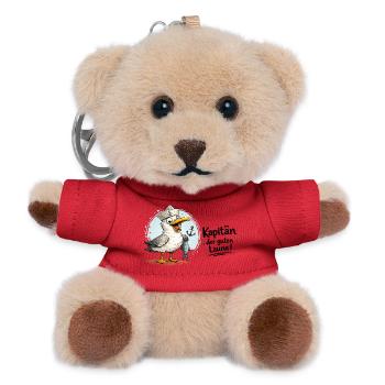 Küstensegler Möwe   - Kapitän der guten Laune - Teddy Schlüsselanhänger - Rot - Vorne