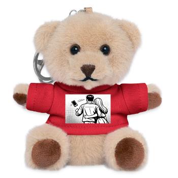 no more digital love - Teddy Schlüsselanhänger - Rot - Vorne