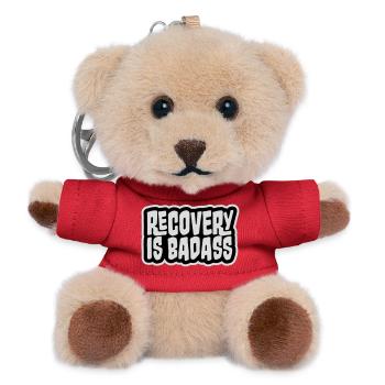 Recovery Is Badass Motivierend Erholung Zitat Logo - Teddy Schlüsselanhänger - Rot - Vorne