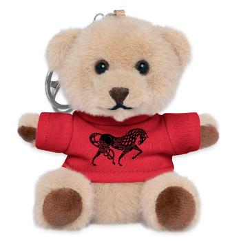 Celtic Horse (Schwarz) - Teddy Schlüsselanhänger - Rot - Vorne