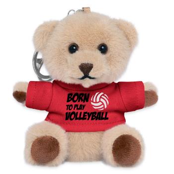 Born to play Volleyball - Teddy Schlüsselanhänger - Rot - Vorne