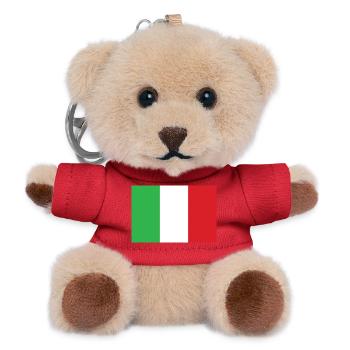 Italien Flagge Vertikal Design - Teddy Schlüsselanhänger - Rot - Vorne