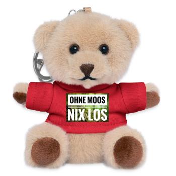 Ohne Moos Nix Los - Teddy Schlüsselanhänger - Rot - Vorne