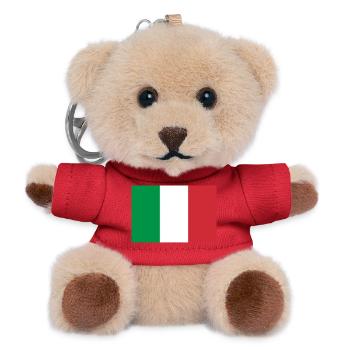 sticker flag of Italy flag Italy Fahne Flagge - Teddy Keyring - red - Front