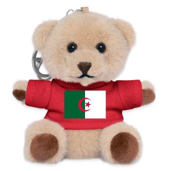 sticker flag of Algeria Aufkleber Algerien adhesive - Teddy Keyring - red - Front