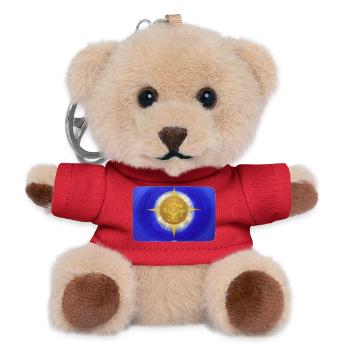 CreationLight of Divine Protection 1 - Teddy Keyring - red - Front