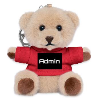 ADMIN Whitewords/Blackbackround - Teddy Schlüsselanhänger - Rot - Vorne