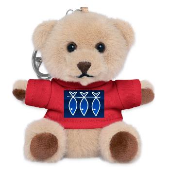FISH. APRIL FOOL. HOLIDAY. SUMMER. HUMOR - Teddy Keyring - red - Front