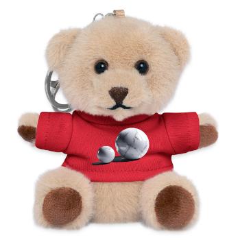 Marmor Kugel/Sphäre - Teddy Schlüsselanhänger - Rot - Vorne