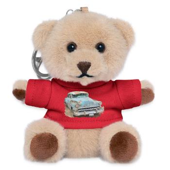 Vintage Car - Teddy Schlüsselanhänger - Rot - Vorne