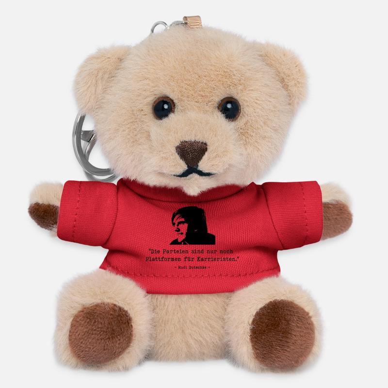 Dutschke Parteien - Teddy Schlüsselanhänger - Rot