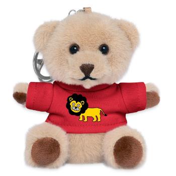 Le lion comme design pour enfants - Porte-clés ourson - rouge - Devant