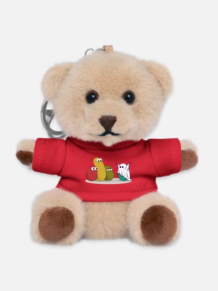 Halloween Ghost Comic Drawing - Teddy Keyring - red
