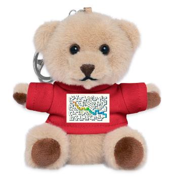 Follow the Path - Teddy Keyring - red - Front