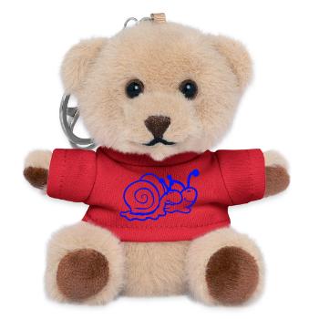 2 Snail Shell Snails Team In Love Friends - Teddy Keyring - red - Front