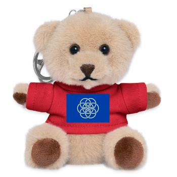 International Flag of Planet Earth - Teddy Keyring - red - Front