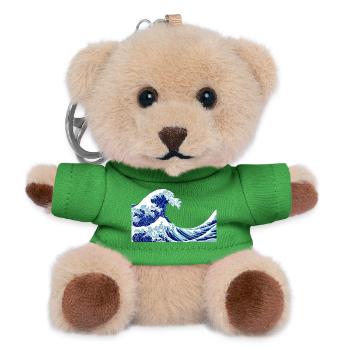kanagawa Traditionelle japanische Wellen - Teddy Schlüsselanhänger - Grün - Vorne
