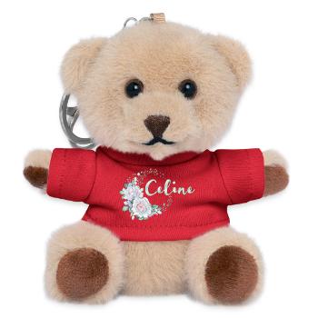 Für Celine - Teddy Schlüsselanhänger - Rot - Vorne