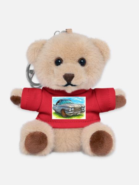 Retro Classic Cad -60 - Teddy Keyring - red