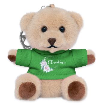 Für Claudine - Teddy Schlüsselanhänger - Grün - Vorne