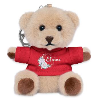 Für Elaine - Teddy Schlüsselanhänger - Rot - Vorne