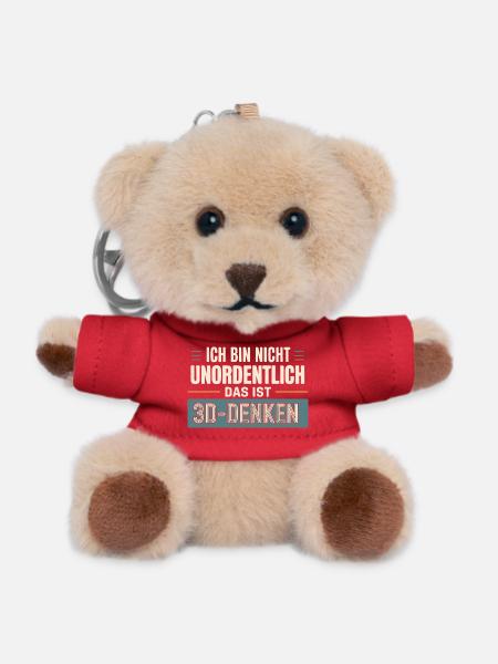 I'm not messy – that's 3D thinking - Teddy Keyring - red