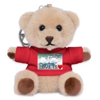 Love is Swan's Heart - Teddy Keyring - red - Front