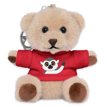 Winkender Lemur Freund - Teddy Schlüsselanhänger - Rot - Vorne