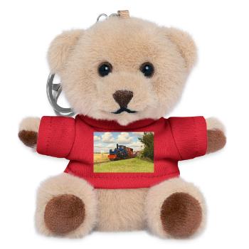 Miniatureisenbahn auf dem Land - Teddy Schlüsselanhänger - Rot - Vorne