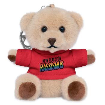 Kein Platz für Rassismus - Cool Pride Logo - Teddy Schlüsselanhänger - Rot - Vorne
