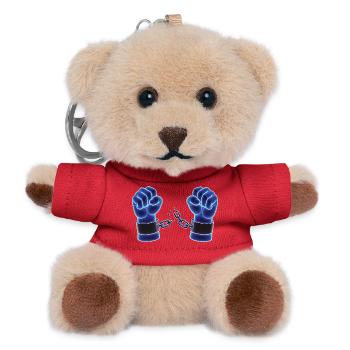 FREIE NACHT – Freiheit und Rechte - Teddy Schlüsselanhänger - Rot - Vorne