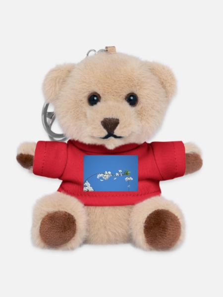 Cherry blossoms - Teddy Keyring - red