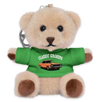 Classic Grandpa Car Vintage Hot Rod - Teddy Keyring - green - Front