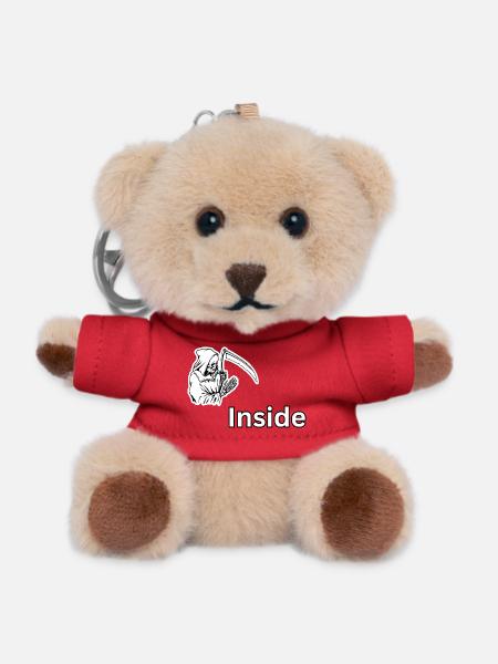 Dead Inside – Dark Skull Reaper Design  - Teddy Keyring - red